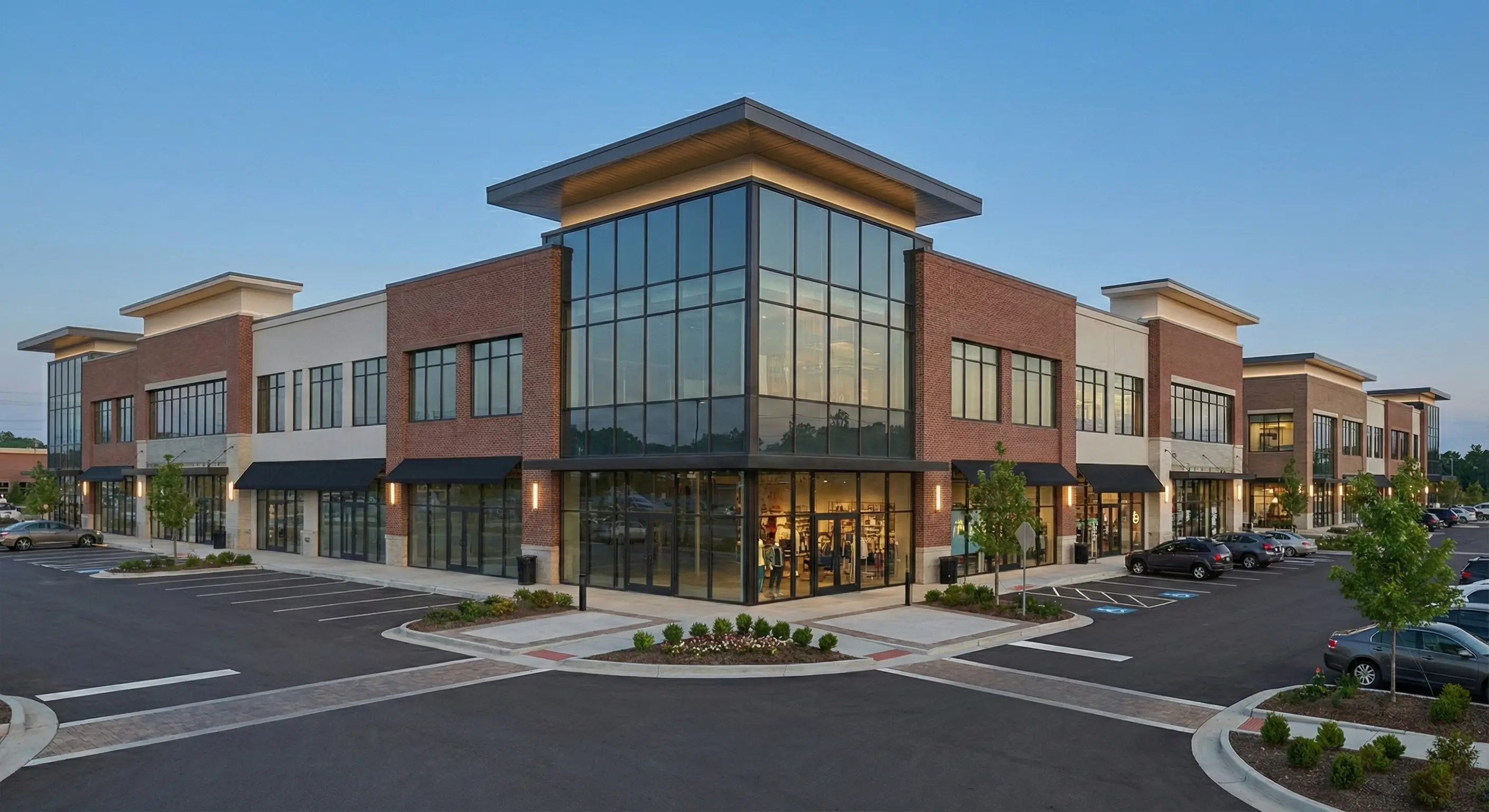 Commercial project after construction
